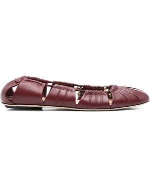 Chloé Luna Naked Ballet Flats - Red
