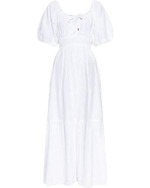 Melissa Odabash Eden Puff-Sleeve Maxi Dress - White