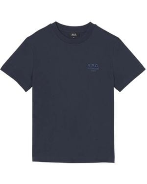 A.P.C. Crew-Neck Short-Sleeve T-Shirt - Blue