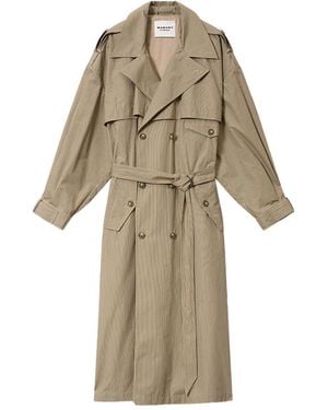 Isabel Marant Cappotto Chilma A Righe - Neutro