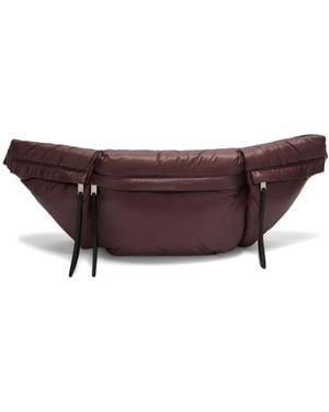 Jil Sander Logo-Print Leather Belt Bag - Brown