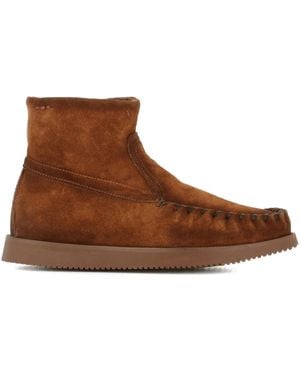 Alexander Hotto Zip Suede Boots - ブラウン