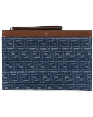 Fendi Bolso de mano con monograma - Azul