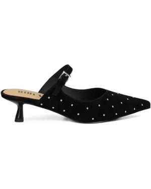 Bibi Lou Stud-Embellished Pointed-Toe Court Shoes - Black