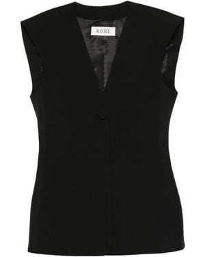 Rohe Chaleco con botones - Negro