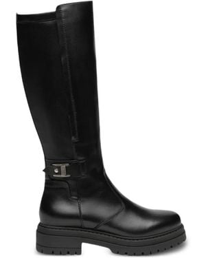 Nero Giardini Bottes À Semelle Crantée - Black
