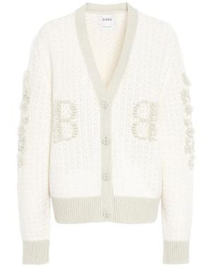 Barrie B-Logo Cashmere Cardigan - White