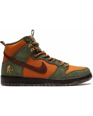 Nike X Pass~Port Sb Dunk High "Work Boots" Sneakers - Brown
