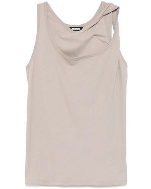 Moohong Gedrapeerde Top - Naturel