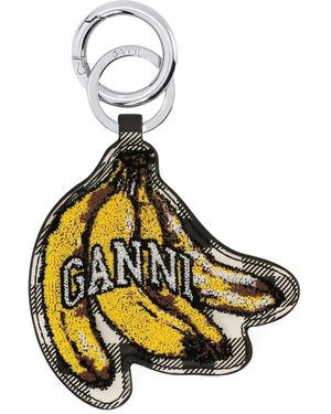 Ganni Banana Bunch-Shaped Keychain - Metallic