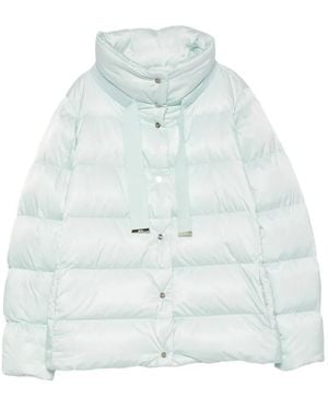 Herno Quilted Drawstring Parka - Blue