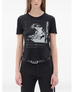 Ann Demeulemeester Graphic-Print T-Shirt - Black