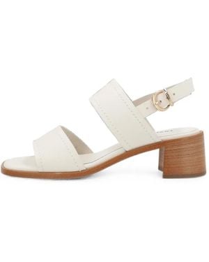 Frau Leather Buckle-Fastening Sandals - White
