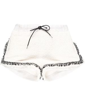 Sacai Shorts A Vita Alta - Bianco