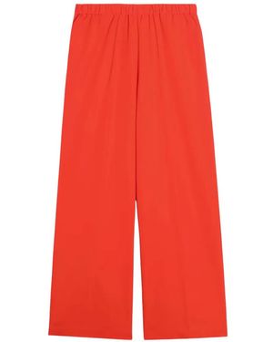 Aspesi Elasticated-Waist Trousers - Red