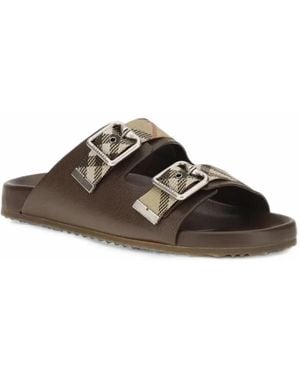 Burberry Leather Urchin Sandals - Brown
