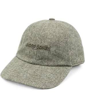 Jacob Cohen Herringbone-Pattern Logo-Embroidered Baseball Cap - Green