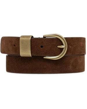 Sessun Suede Buckle-Fastening Belt - Brown