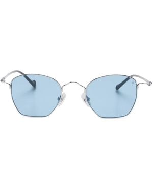 Eyepetizer Geometric Oval-Frame Sunglasses - Blue