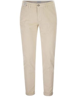 Re-hash Ribbed Chinos Trousers - Natural