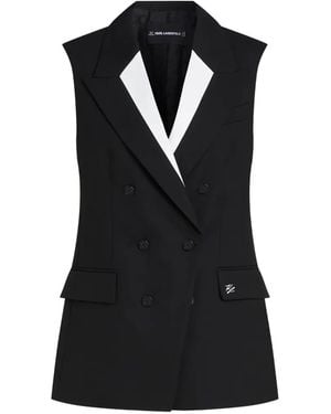 KARL LAGERFELD Chaleco De Vestir Con Doble Botonadura - Negro