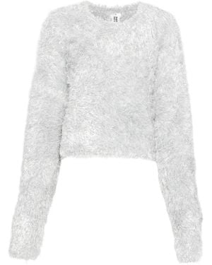 Noir Kei Ninomiya Lurex-Effect Jumper - White