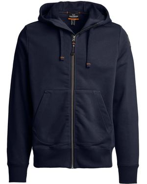 Parajumpers Logo-Patch Zip Hoodie - Blue