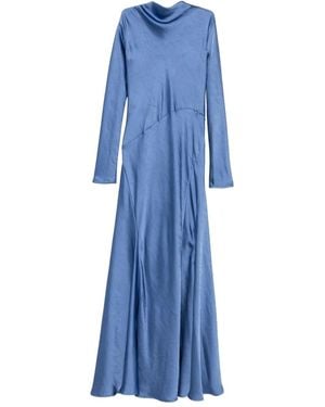 Erika Cavallini Semi Couture Satin Dress - Blue