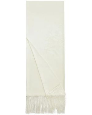 Shanghai Tang Tang Fringed Scarf - White