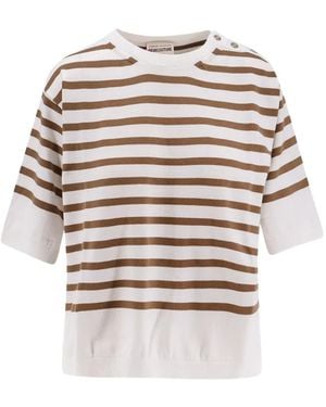 Semicouture Aurora Striped Jumper - White