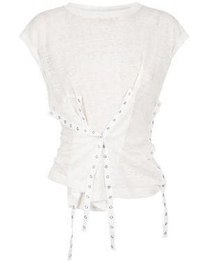 RAQUETTE Snap-Button Top - White