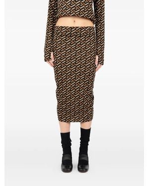 Societe Anonyme Cadil Geometric Midi Skirt - Natural
