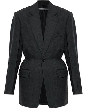 Alexander Wang Elastic-Waistband Blazer - Black