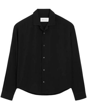 Ami Paris Camicia A Maniche Lunghe Con Ricamo - Nero