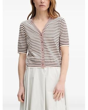 Paul Smith Cardigan Con Scollo A V - Bianco