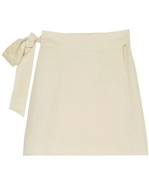 Marc O' Polo Wrap-Style Mini Skirt - Natural