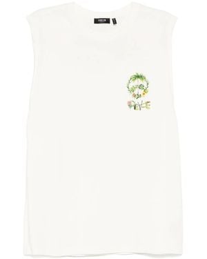 FIVE CM Logo-Print T-Shirt Vest - White