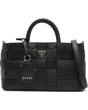 Guess Maylee Girlfriend Woven Tote Bag - Black
