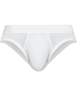 DSquared² Logo-Waistband Briefs - White