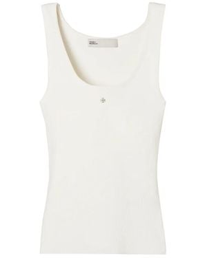 Tory Burch Viscose Knit Tank Top - White