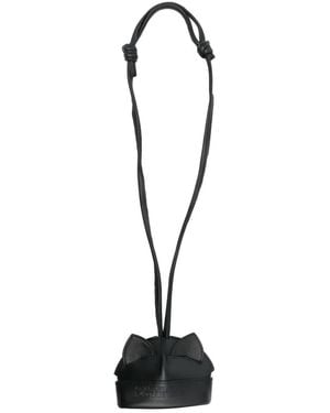Charles Jeffrey Ears Beanie Leather Keyring Pouch - Black