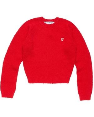 Acne Studios Jersey Con Corazón Bordado - Rojo