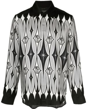 Amiri Silk Argyle Print Shirt - Multicolour