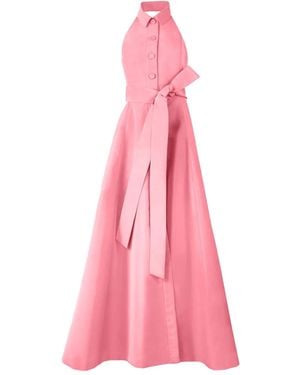 Carolina Herrera Robe Longue À Dos Nu - Rose