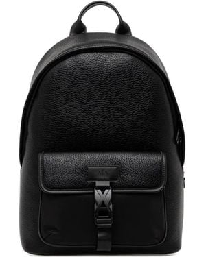 ARMANI EXCHANGE Rucksack mit strukturierter Schnalle - Schwarz