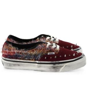 Vans Spike-Embellished Distressed Sneakers - Brown