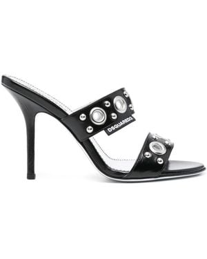 DSquared² Gothic 100Mm Leather Sandals - Black