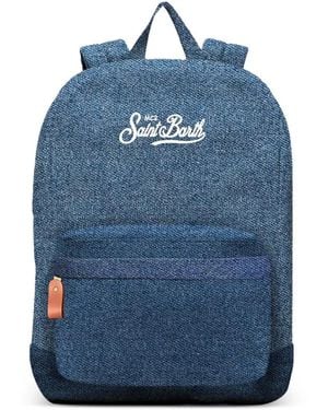 MC2 Saint Barth Logo Pocket Backpack - Blue