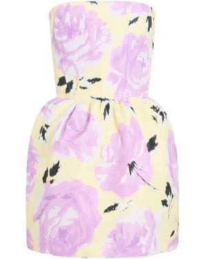Patou Recycled Faille Bustier Minidress - Pink