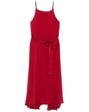 MOUTAKI Square-Neck Midi Dress - Red